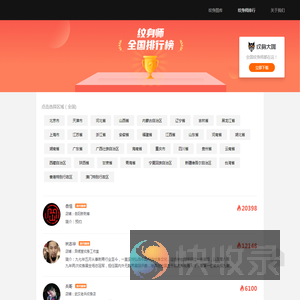 中国纹身师人气排行榜