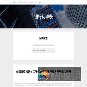 银行利率表