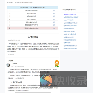SAP基础教程