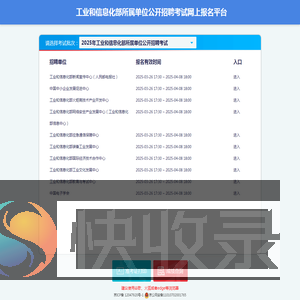 工业和信息化部所属单位公开招聘考试