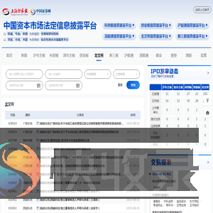 中国资本市场法定信息披露平台