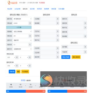 提前还款房贷计算器2025