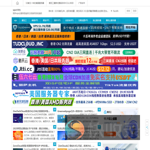 国外vps云服务器虚拟主机测评及优惠码