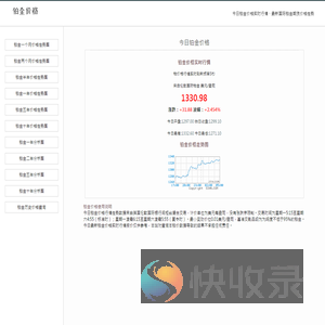 铂金价格实时行情